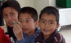 Photo of hungry child helped by IIMSAM