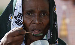 Photo of hungry child helped by IIMSAM