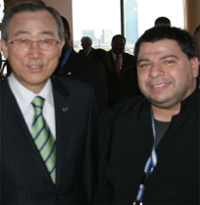 Remigio Maradona with Ban Ki Moon