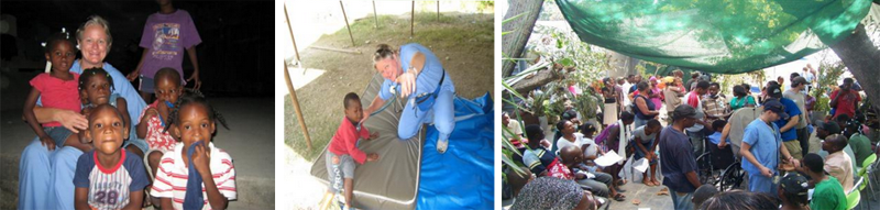 Photos of IIMSAM Special Medical Team with children in Haiti