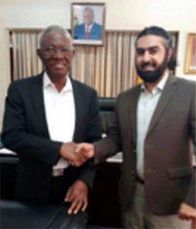 GWA Saad with H.E. The Honorable Minister of Lands and Natural Resources H.E. Nii Osah Mills
